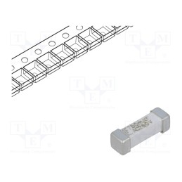 10 pcs : 0443.750DR - Fuse: fuse, time-lag, 750mA, 250VAC, 250V, 125VDC, SMD, ceramic, 443