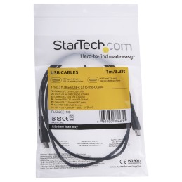 1 pcs - StarTech.com USB 2.0 Cable, Male USB C to Male USB C Rugged USB Cable, 1m