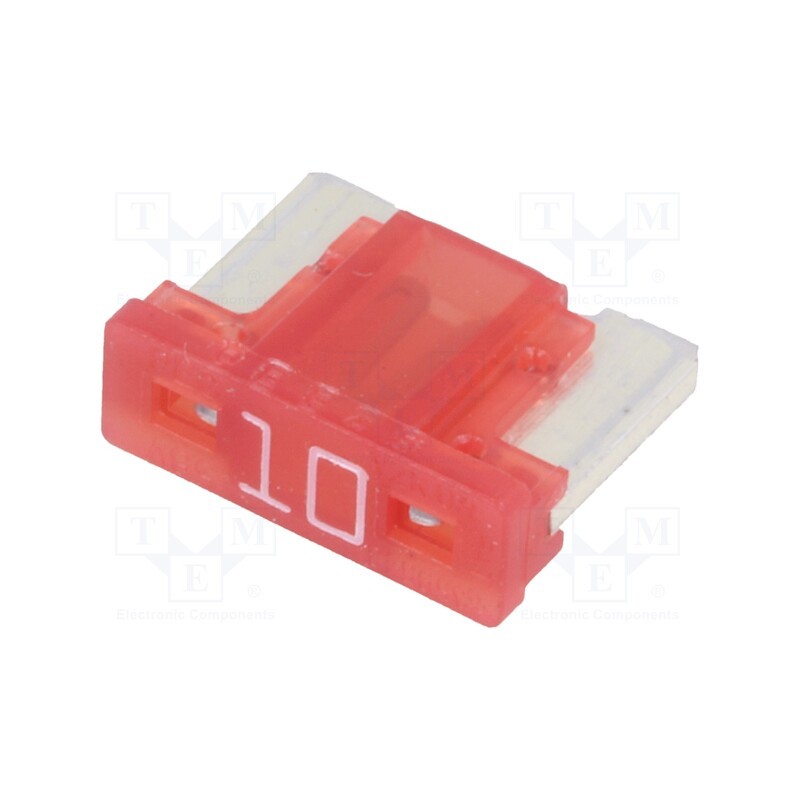 50 pcs : MINIVAL LOW PROFILE 10A - Fuse: fuse, 10A, 32VDC, automotive, MINIVAL LOW PROFILE