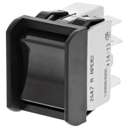 1 pcs - APEM DPDT, (On)-Off-(On) Rocker Switch Panel Mount