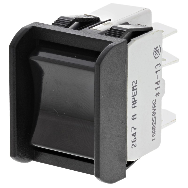 1 pcs - APEM DPDT, (On)-Off-(On) Rocker Switch Panel Mount