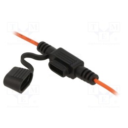 10 pcs : LPM-01B-18OR - Fuse holder, 11mm, 10A, Leads: cables, -40÷85°C, 58V