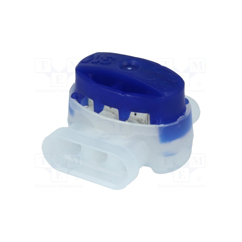 10 pcs : 7100166936 - Quick splice, Scotchlok, IDC, 0.5÷1.5mm2, blue, 600V, 3.8mm