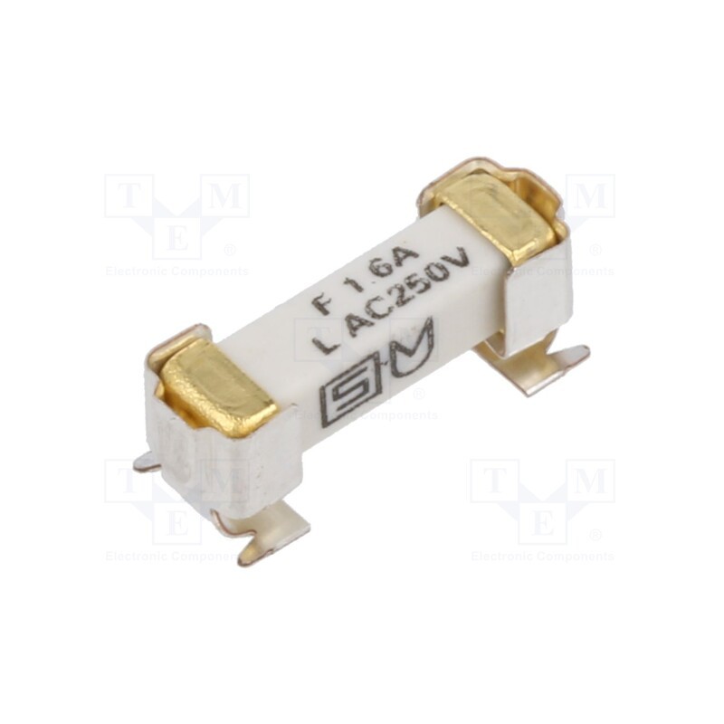 10 pcs : 3404.2468.11 - Fuse: fuse, time-lag, 1.6A, 250VAC, 125VDC, SMD, ceramic, 4.2x11.1mm