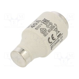 10 pcs : 2313405 - Fuse: fuse, gG, 40A, 500VAC, 500VDC, ceramic, DIII, D
