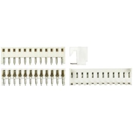 100 pcs - Molex KK 254 Series Right Angle Through Hole Mount PCB Socket, 12-Contact, 1-Row, 2.54mm Pitch, Solder Termination