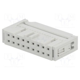 10 pcs : 71600-018LF - Plug, IDC, female, PIN: 18, with cable clamp, IDC, for ribbon cable