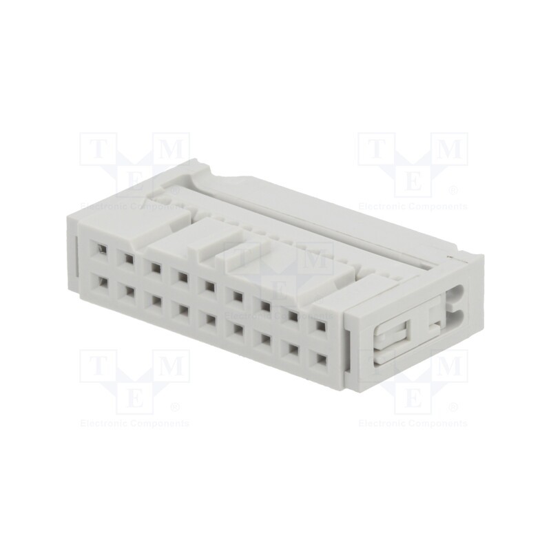 10 pcs : 71600-018LF - Plug, IDC, female, PIN: 18, with cable clamp, IDC, for ribbon cable
