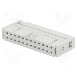 10 pcs : 71600-024LF - Plug, IDC, female, PIN: 24, with cable clamp, IDC, for ribbon cable