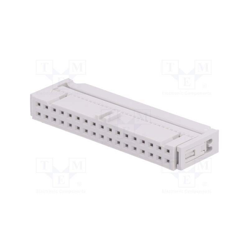 10 pcs : 71600-034LF - Plug, IDC, female, PIN: 34, with cable clamp, IDC, for ribbon cable