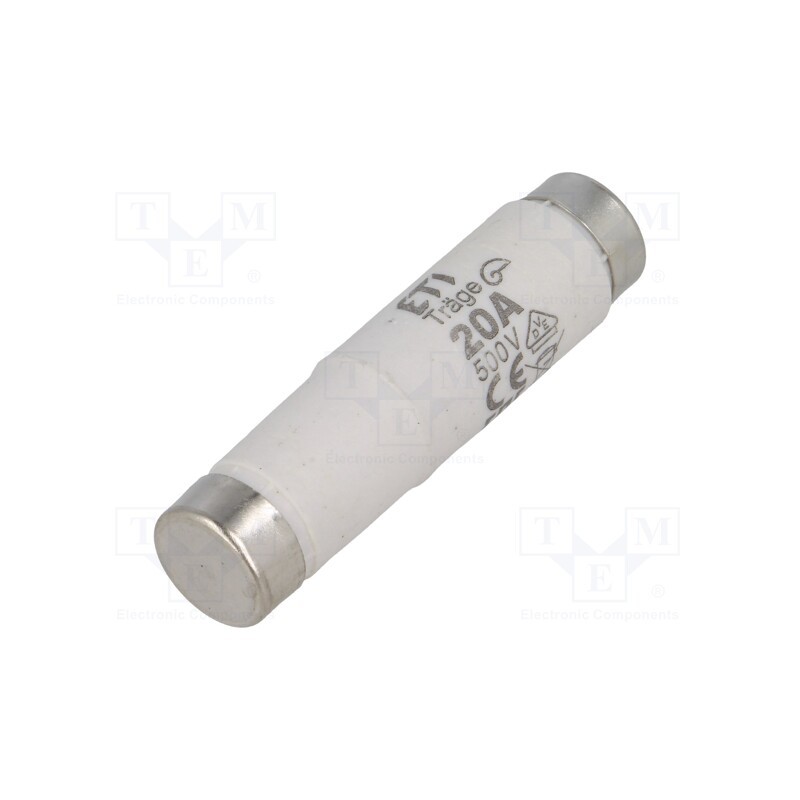 10 pcs : 2311406 - Fuse: fuse, gG, 20A, 500VAC, 500VDC, ceramic, DI, D