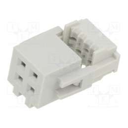 10 pcs : 71600-104LF - Plug, IDC, female, PIN: 4, without strain relief, IDC, 1.27mm, grey