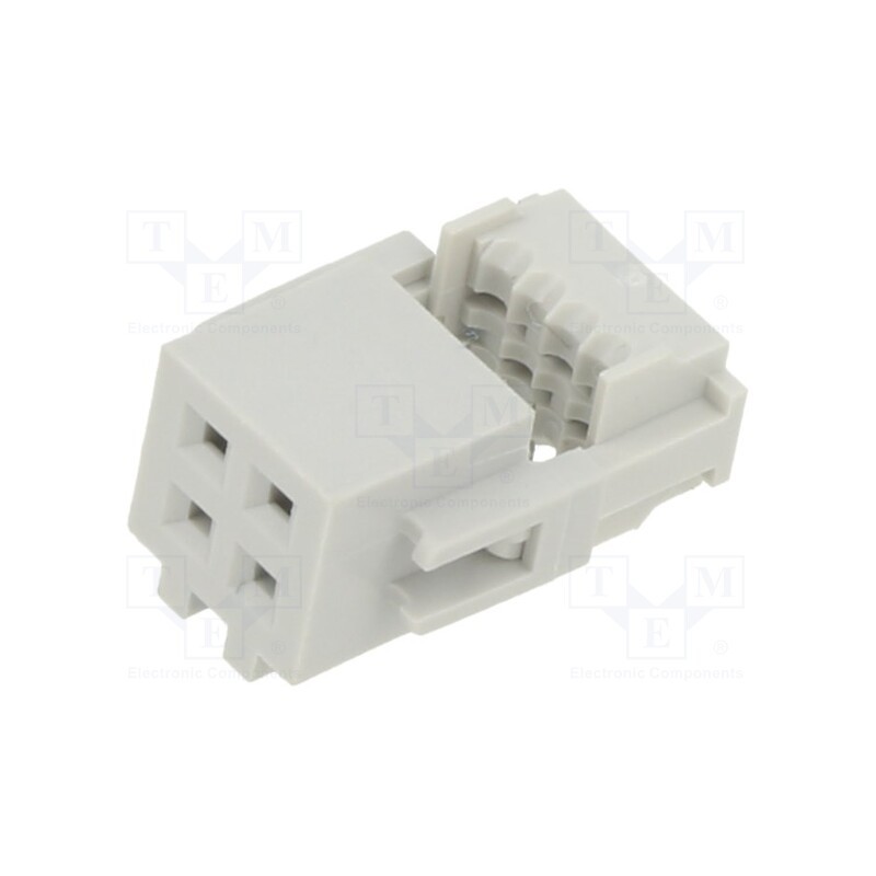 10 pcs : 71600-104LF - Plug, IDC, female, PIN: 4, without strain relief, IDC, 1.27mm, grey
