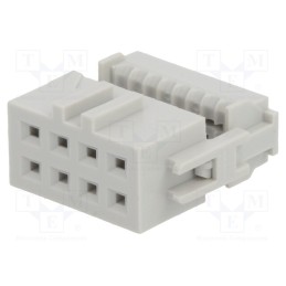10 pcs : 71600-108LF - Plug, IDC, female, PIN: 8, without strain relief, IDC, 1.27mm, grey