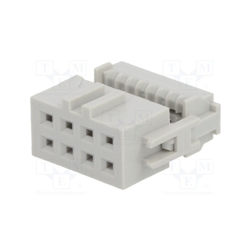 10 pcs : 71600-108LF - Plug, IDC, female, PIN: 8, without strain relief, IDC, 1.27mm, grey