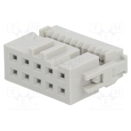 10 pcs : 71600-110LF - Plug, IDC, female, PIN: 10, without strain relief, IDC, 1.27mm, grey