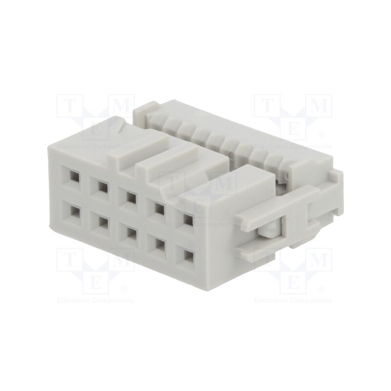 10 pcs : 71600-110LF - Plug, IDC, female, PIN: 10, without strain relief, IDC, 1.27mm, grey