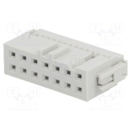 10 pcs : 71600-114LF - Plug, IDC, female, PIN: 14, without strain relief, IDC, 1.27mm, grey