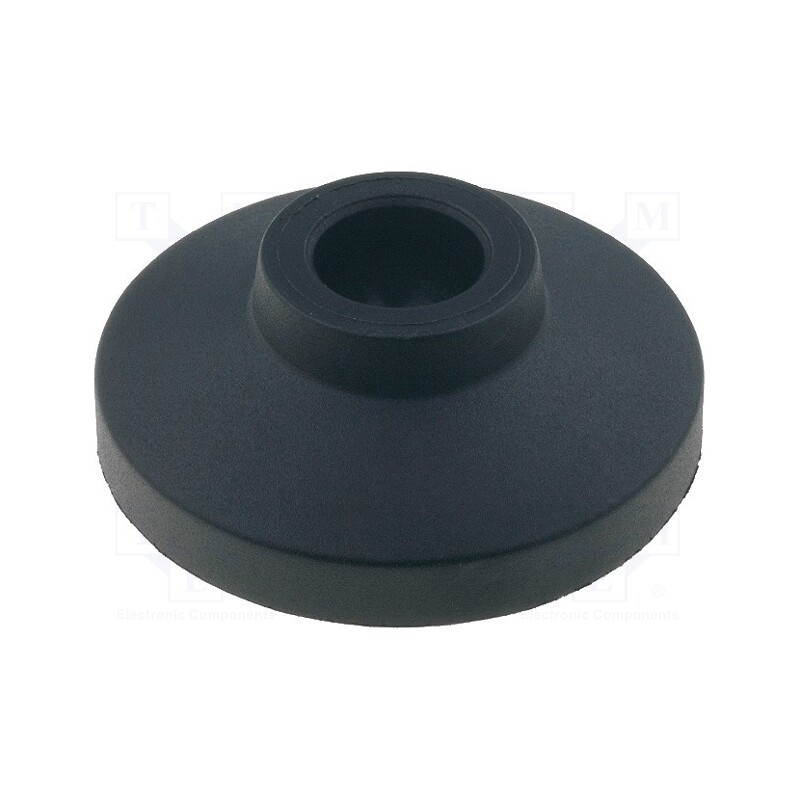 10 pcs : LS.A-50-14 - Foot, Base dia: 50mm, polyamide, H: 19mm, Mount.hole diam: 14mm