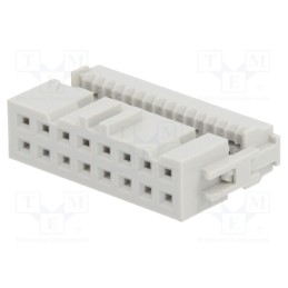 10 pcs : 71600-116LF - Plug, IDC, female, PIN: 16, without strain relief, IDC, 1.27mm, grey