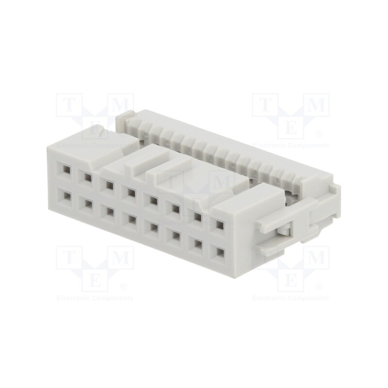 10 pcs : 71600-116LF - Plug, IDC, female, PIN: 16, without strain relief, IDC, 1.27mm, grey