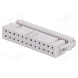 10 pcs : 71600-124LF - Plug, IDC, female, PIN: 24, without strain relief, IDC, 1.27mm, grey