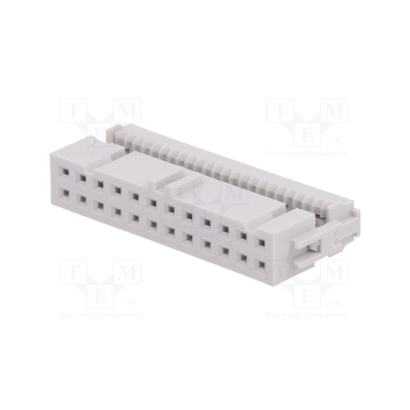 10 pcs : 71600-124LF - Plug, IDC, female, PIN: 24, without strain relief, IDC, 1.27mm, grey
