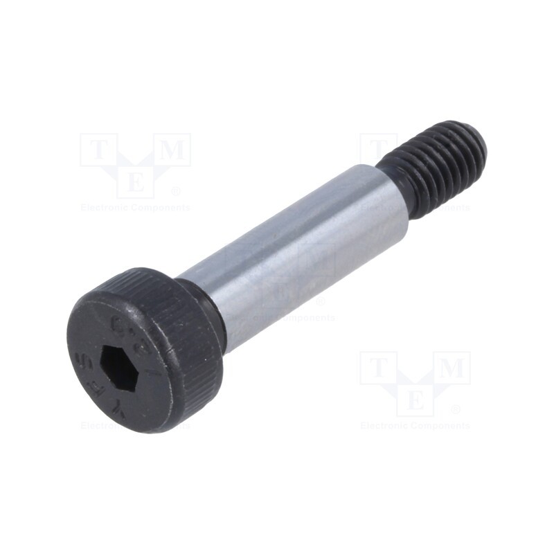 10 pcs : ISO 7379-6-M5-20 - Shoulder screw, steel, M5, 0.8, Thread len: 9.5mm, hex key, HEX 3mm