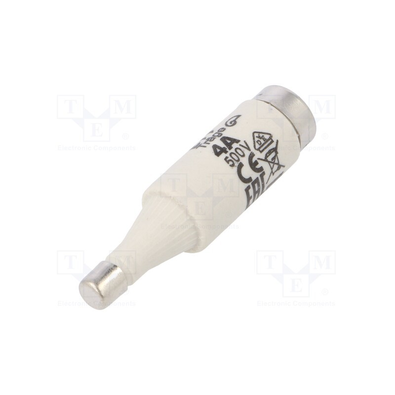10 pcs : 2311402 - Fuse: fuse, gG, 4A, 500VAC, 500VDC, ceramic, DI, D