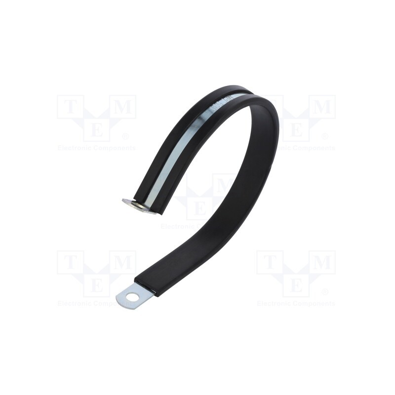 10 pcs : LKD1530 -AS - Fixing clamp, ØBundle : 74mm, W: 13mm, steel, Cover material: EPDM