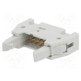 10 pcs : 71918-108LF - Socket, IDC, male, PIN: 8, straight, with ejector, THT, 2.54mm, grey