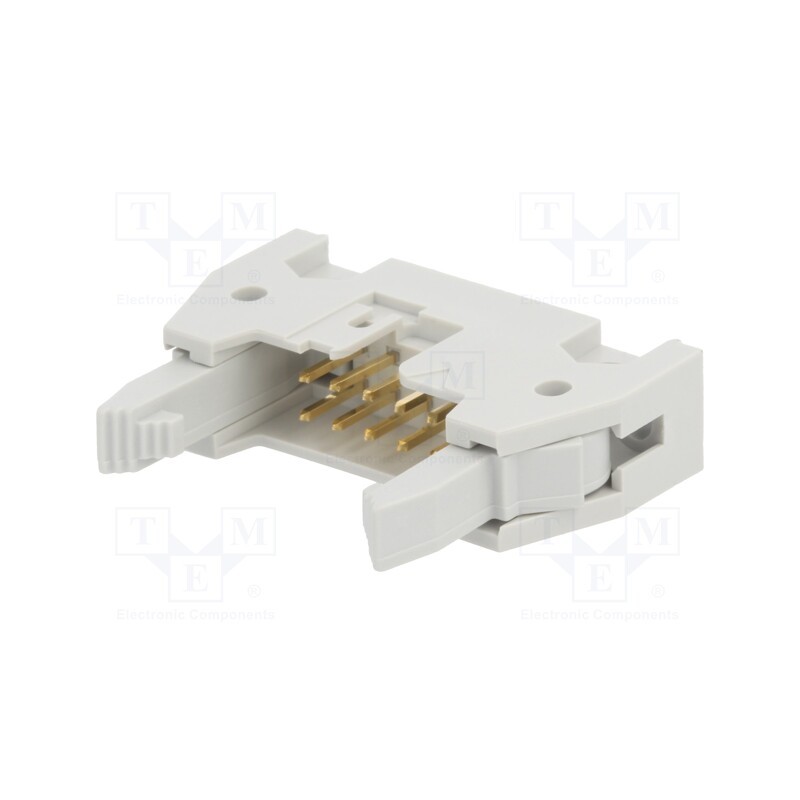 10 pcs : 71918-110LF - Socket, IDC, male, PIN: 10, straight, with ejector, THT, 2.54mm, grey