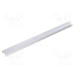 10 pcs : C7010000 - Profiles for LED modules, natural, L: 1m, BEGTON12, aluminium