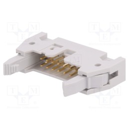 10 pcs : 71918-114LF - Socket, IDC, male, PIN: 14, straight, with ejector, THT, 2.54mm, grey