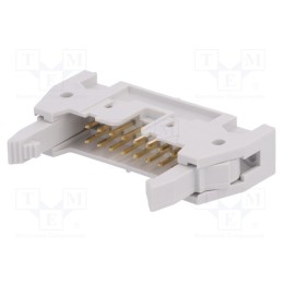 10 pcs : 71918-116LF - Socket, IDC, male, PIN: 16, straight, with ejector, THT, 2.54mm, grey