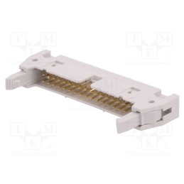 10 pcs : 71918-134LF - Socket, IDC, male, PIN: 34, straight, with ejector, THT, 2.54mm, grey