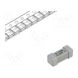 10 pcs : 04653.15DR - Fuse: fuse, time-lag, 3.5A, 250VAC, 250V, SMD, ceramic, 12.1x4.5mm