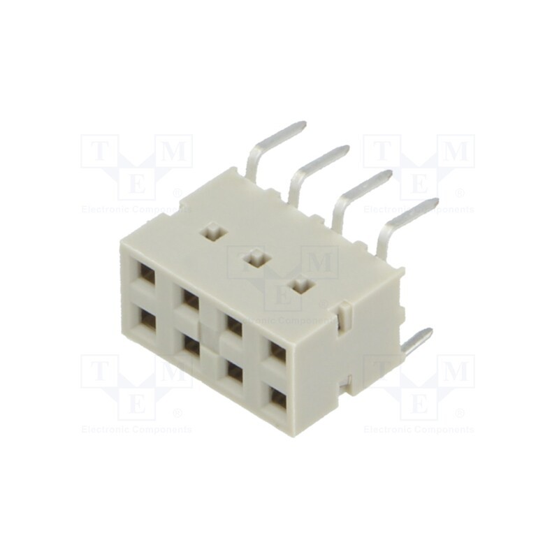 10 pcs : 71991-804HLF - Socket, PCB to PCB, female, Dubox®, 2.54mm, PIN: 8, THT, 2A, straight