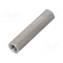 5 pcs : 1413X60 - Screwed spacer sleeve, 60mm, Int.thread: M8, hexagonal