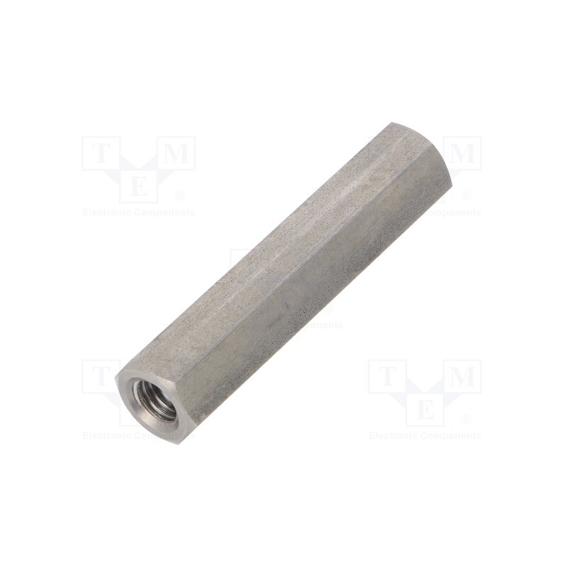 5 pcs : 1413X60 - Screwed spacer sleeve, 60mm, Int.thread: M8, hexagonal