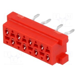 10 pcs : 7-215079-8 - Micro-MaTch, socket, female, PIN: 8, THT, on PCBs, Layout: 2x4