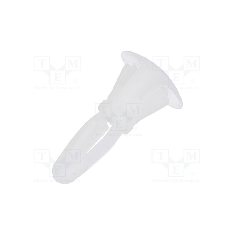 50 pcs : FIX-CRLCBSR-6.4 - Assembly stud, polyamide, L: 6.4mm, snap fastener, Ø2: 6mm, Ø1: 4mm