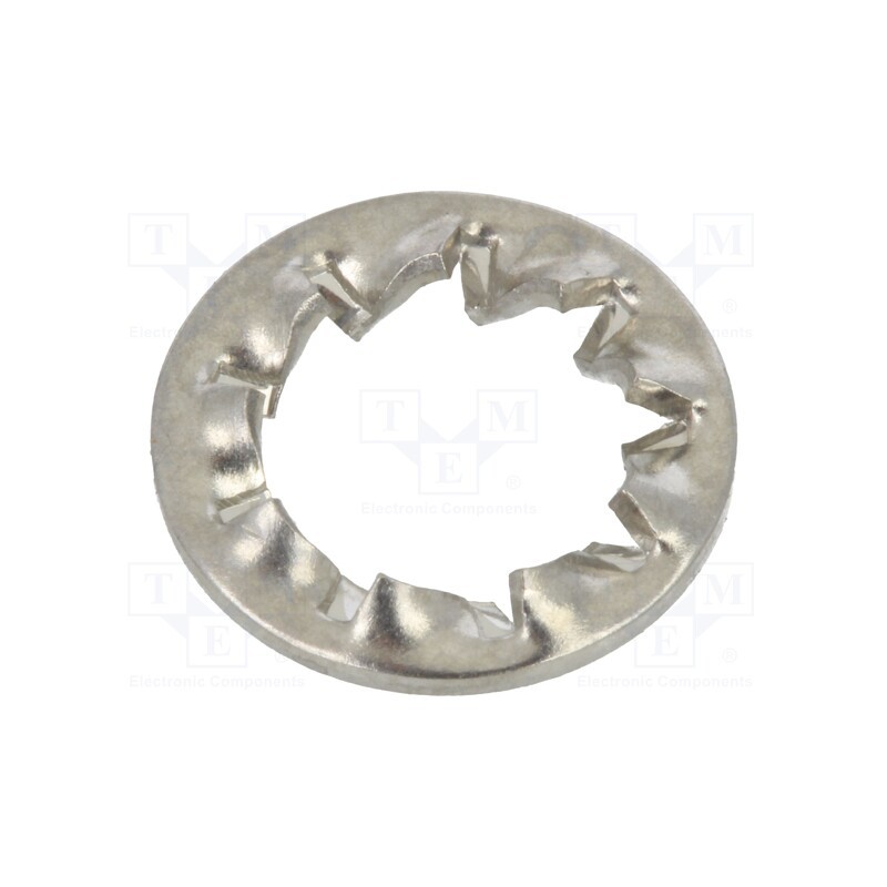 500 pcs : 1254251 - Washer, internally serrated, M6, D11mm, h0.7mm, DIN 6798J