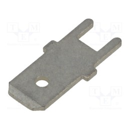 10 pcs : 725964-2 - Terminal: flat, 6.3mm, 0.8mm, male, THT, brass, tinned, straight