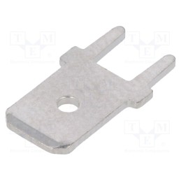 50 pcs : 726386-2 - Terminal: flat, 6.3mm, 0.8mm, male, THT, brass, tinned, straight