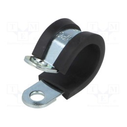 10 pcs : LKD11512 - Fixing clamp, ØBundle : 15mm, W: 12mm, steel, Cover material: EPDM