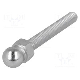 10 pcs : 098MM06040M - Pin, M6, Plunger mat: steel, Ø: 10mm, Plating: zinc, Thread len: 40mm