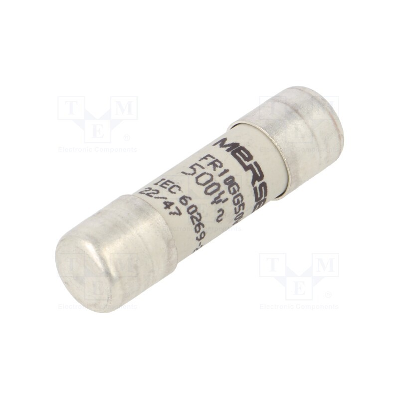 10 pcs : FR10GG50V1 - Fuse: fuse, gG,time-lag, 1A, 500VAC, 250VDC, 10x38mm