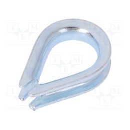 50 pcs : KU.4 - Thimble for rope, steel, for rope, Ørope: 4mm, zinc, DIN 6899B