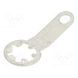 20 pcs : 7316 - Tip: solder lug ring, 0.45mm, M4, Ø: 4.4mm, soldering, screw, brass